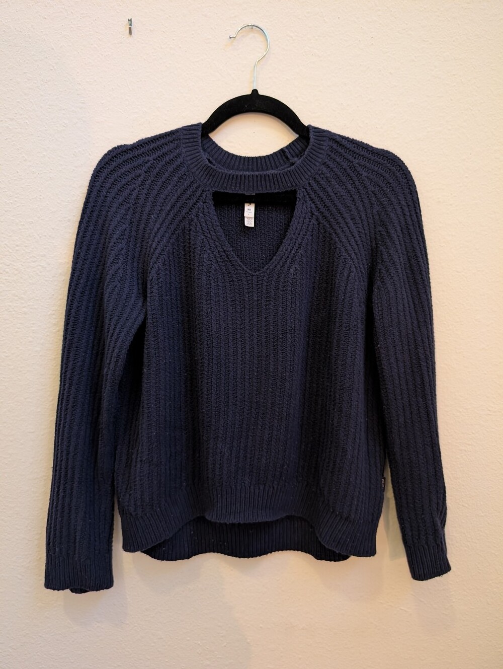 RVCA Navy Keyhole Cutout Sweater